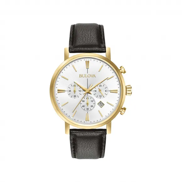 宝路华/Bulova Aerojet系列 41.00 MM 不锈钢 石英机芯 男表 97B155