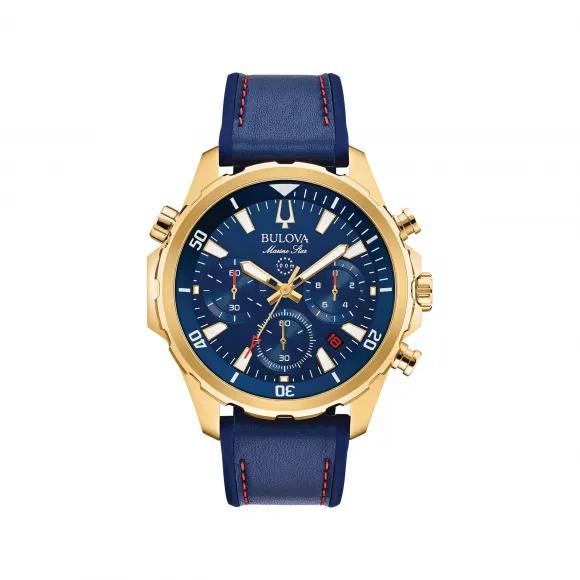 宝路华/Bulova Marine Star 系列 43 mm 金色不锈钢  男表 97B168