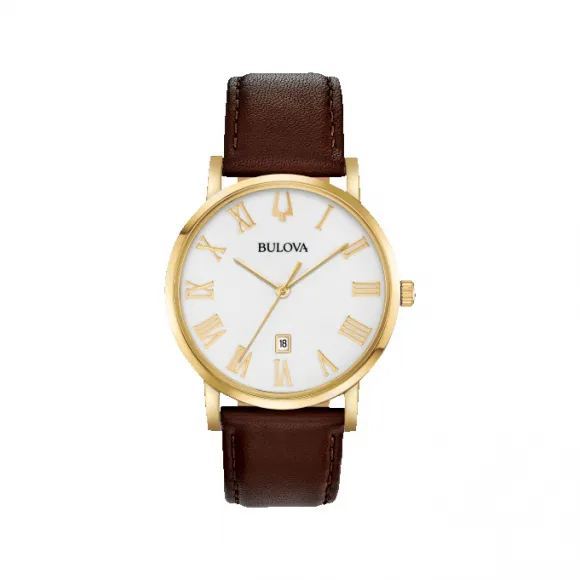 宝路华/Bulova Classic 系列 40 mm 金色不锈钢 石英机芯 男表 97B183