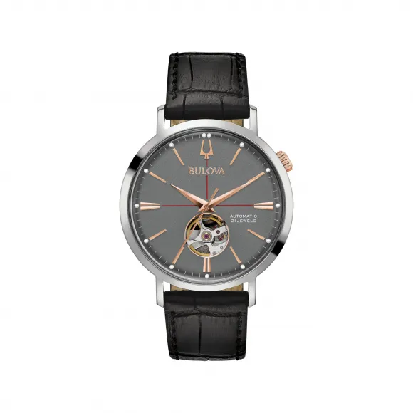 宝路华/Bulova Classic Automatic 系列 41 mm 玫瑰金色不锈钢 自动机械机芯 男表 98A187