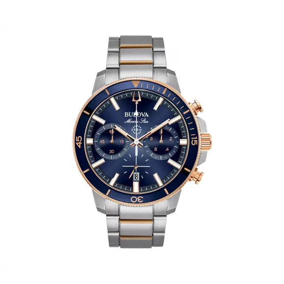 宝路华/Bulova Marine Star 系列 45 mm 不锈钢 石英机芯 男表 98B301
