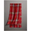 博百利/Burberry 女士 轻盈格纹丝毛混纺围巾 (缤纷红色格纹) 39546201