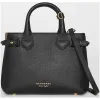 博百利/Burberry 女士 The Banner - 小号 House 格纹拼皮革班纳手袋 (黑色) 40237001