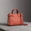 博百利/Burberry 女士 The Banner - 小号 House 格纹拼皮革班纳手袋 (肉桂红) 40494061