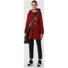 博百利/Burberry 女士 The Mersey  - 牛角扣大衣 (缤纷红色) 40575181