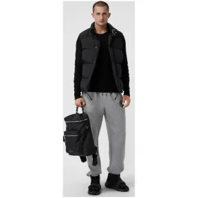 博百利/Burberry 男士 格纹装饰美利奴羊毛衫 (黑色) - 男士  40617411