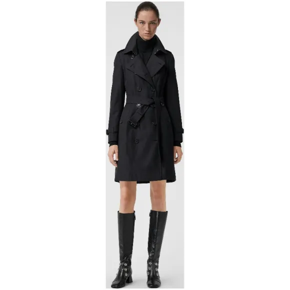 博百利/Burberry 女士 切尔西版型 - Heritage Trench 风衣 (午夜色) 40733751