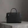 博百利/Burberry 男士 粒纹皮革公文包 (黑色) - 男士  40755291