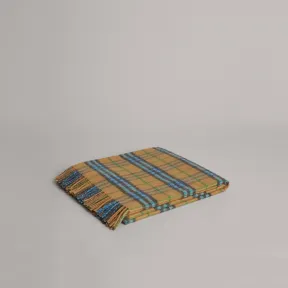 博百利/Burberry 儿童用品 格纹羊绒婴儿毛毯 (蓝黄玉色) - 童装  40766251