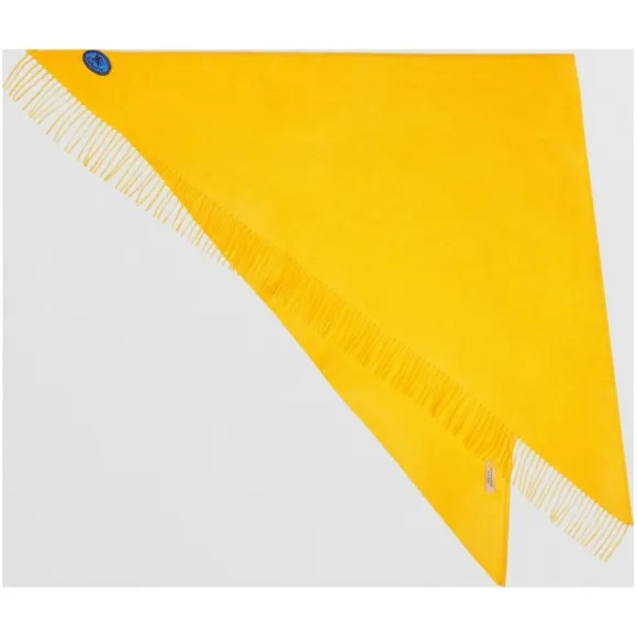 博百利/Burberry  刺绣羊绒班丹纳围巾 (金雀花黄)  40768431