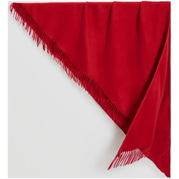 博百利/Burberry  刺绣羊绒班丹纳围巾 (缤纷红色)  40768441