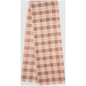 博百利/Burberry 男士 金属感 Vintage 格纹丝毛混纺围巾  40801101