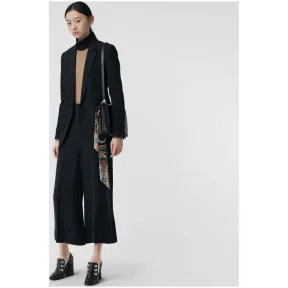 博百利/Burberry 女士 丝毛混纺量裁裙裤 (黑色) 80033621