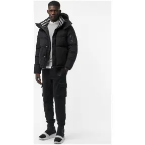 博百利/Burberry 男士 可拆式连帽羊绒羽绒服 (深麻灰) - 男士  80067121