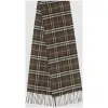 博百利/Burberry 儿童用品 迷你经典 Vintage 格纹羊绒围巾 (军褐色) - 童装  80082291