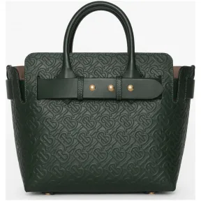 博百利/Burberry 女士 The Belt - 小号专属标识皮革铆钉装饰贝尔特包 (粉绿色) 80109531