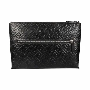 博百利/Burberry 男士 专属标识皮革护照夹 (黑色) 80144451