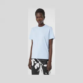 博百利/Burberry 女士 专属标识图案棉质 T 恤衫 (浅蓝色) 80151851