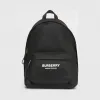 博百利/Burberry 男士 徽标印花尼龙双肩包 (黑色)  80161091