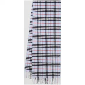 博百利/Burberry 男士 经典 Vintage 格纹羊绒围巾 (浅蓝色)  80161481