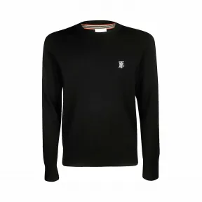 博百利/Burberry 男士 专属标识图案美利奴羊毛针织衫 (黑色) 80186661