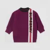博百利/Burberry 童装 徽标印花平织针织连衣裙 (勃艮第酒红色) 80209831