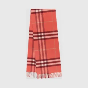 博百利/Burberry 经典格纹羊绒围巾 (棕赭石色)  80226801