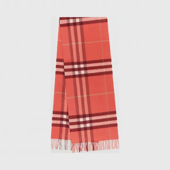 博百利/Burberry 经典格纹羊绒围巾 (棕赭石色)  80226801