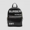 博百利/Burberry Horseferry 印花涂层帆布双肩包 (黑色)  80230381