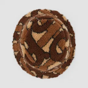 博百利/Burberry 专属标识绒头渔夫帽 (马勒棕)  80238101