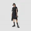 博百利/Burberry 镂空袖缀饰丝缎连衣裙 (黑色) - 女士  80239811