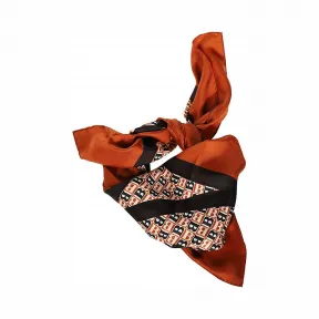 博百利/Burberry 典藏围巾印花丝质方巾 (青铜色)  80245481