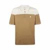 博百利/Burberry 专属标识图案双色丝质混纺 Polo 衫 (典藏米色) - 男士  80259591