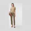 博百利/Burberry 丝质装饰专属标识图案羊绒上衣 (典藏米色) - 女士  80262951