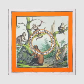 博百利/Burberry 猴印花丝质方巾 (浅欧泊绿)  80273601