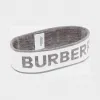 博百利/Burberry 徽标嵌花羊毛混纺发带 (白色 / 中灰色)  80288671