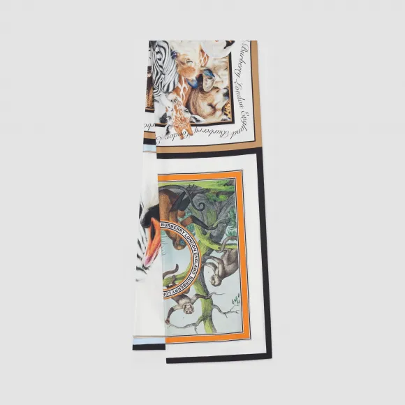 博百利/Burberry 蒙太奇印花丝巾 (多色)  80288941