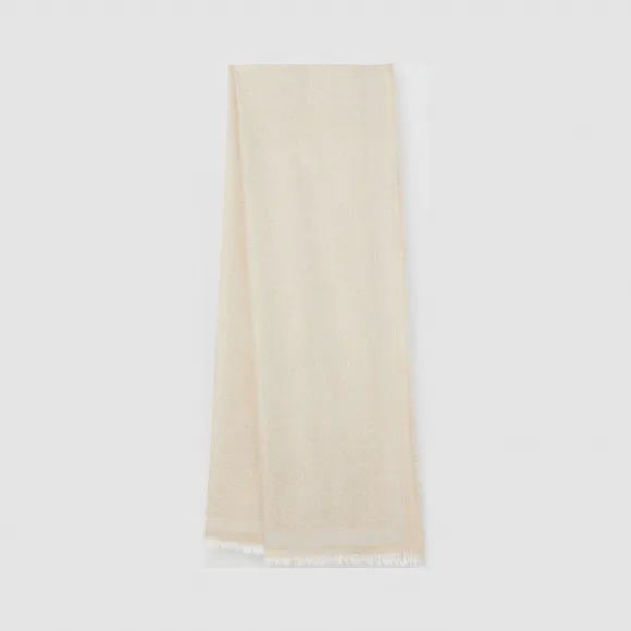 博百利/Burberry 女士 专属标识丝毛混纺提花围巾  80307491