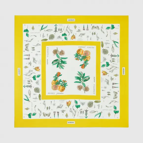 博百利/Burberry 女士 植物印花丝质方巾  80311261