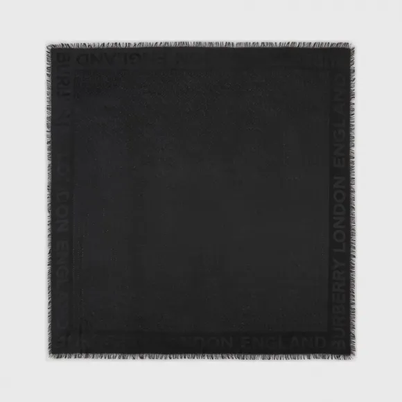 博百利/Burberry 女士 人造水晶细条纹丝毛混纺大号方巾  80315151