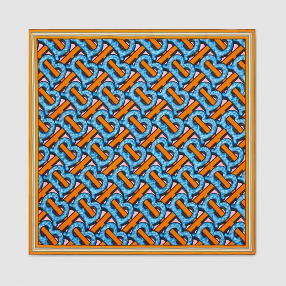 博百利/Burberry 女士 专属标识印花丝质方巾  80332581