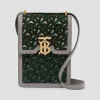 博百利/Burberry 女士 Robin – 专属标识植绒皮革洛宾包  80356161