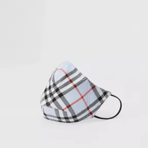博百利/Burberry Vintage 格纹棉质口罩 (浅蓝色) 80411881
