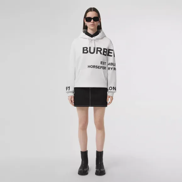 博百利/Burberry 徽标装饰日本原色牛仔裙 (黑色) - 女士 80494551