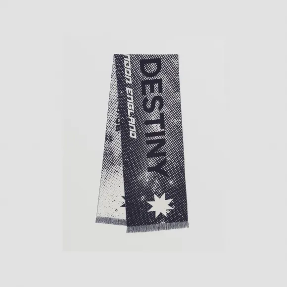 博百利/Burberry Destiny 字母提花羊毛围巾 (海军蓝) 80496621