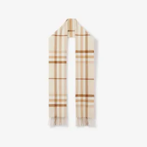 博百利/Burberry 格纹羊绒围巾 (同色系柔黄褐色) 80671051