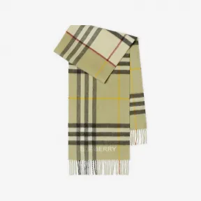 博百利/Burberry 对比感格纹羊绒围巾 80747871