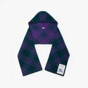 博百利/Burberry 格纹羊毛连帽围巾 80756321