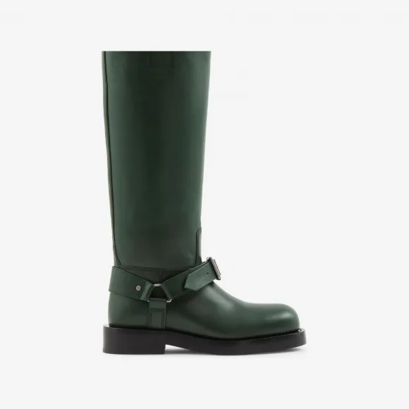 博百利/Burberry Saddle 皮革高筒靴 80773761
