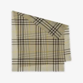 博百利/Burberry 格纹羊毛围巾 (猎户米) 80777551